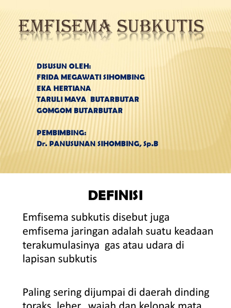 emfisema subkutis